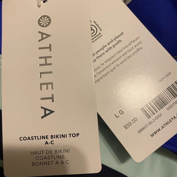 💙 Athleta Coastline Bikini Top A-C // Cerulean - Picture 5 of 6